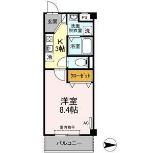 セントラルハイツ名古屋(1K/2階)の間取り写真