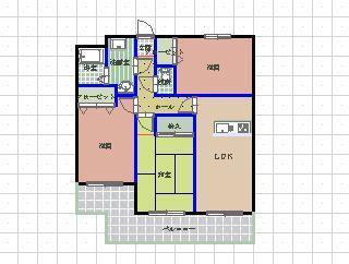 リベア船小屋(3LDK/1階)の間取り写真