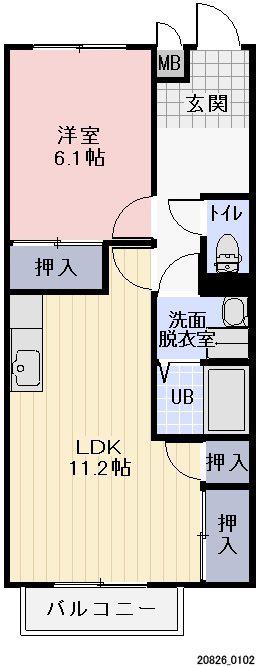 SURPLUS BRIGHT(1LDK/2階)の間取り写真