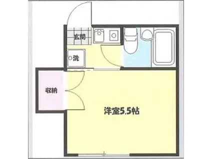 赤塚第9藤ハイツ(1K/1階)の間取り写真