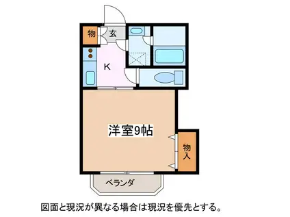ル・シエル(1K/2階)の間取り写真