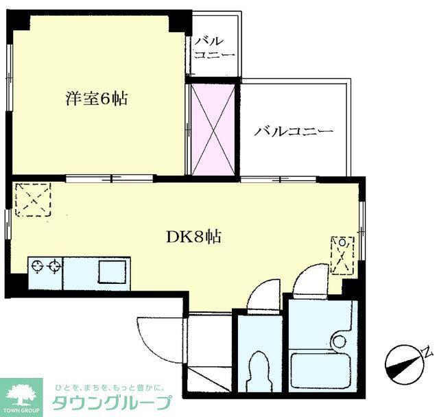 サンジュリアン上北沢(1DK/3階)の間取り写真
