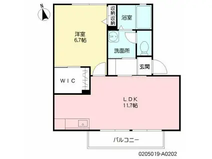 リモーネ(1LDK/2階)の間取り写真