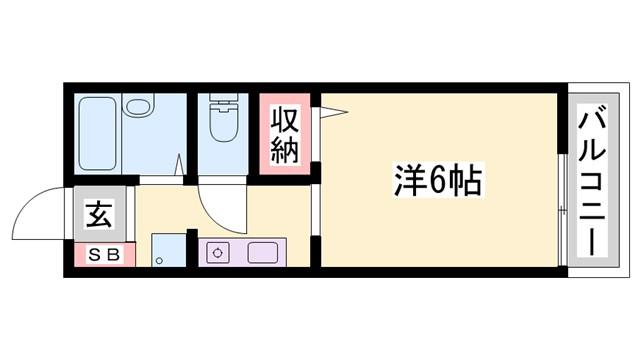 スタチューハイツ(1K/1階)の間取り写真