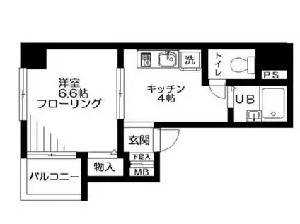 ジョワメゾン田端(1K/2階)の間取り写真