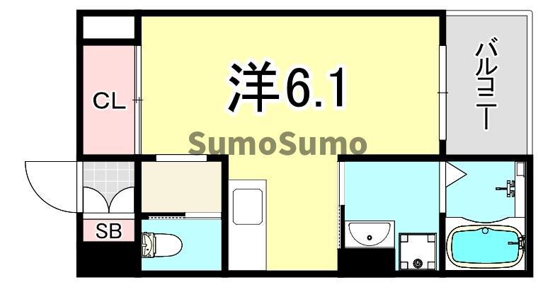 REVITA加島(ワンルーム/3階)の間取り写真