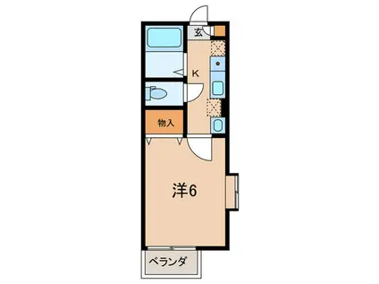 ミューレル信栄(1K/3階)の間取り写真