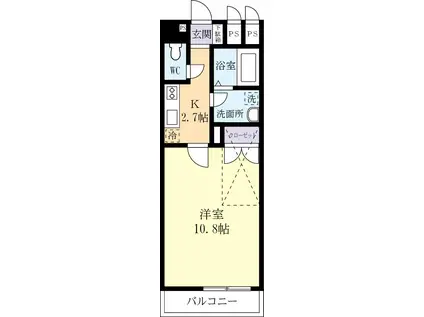 ルネスつくば-I(1K/3階)の間取り写真