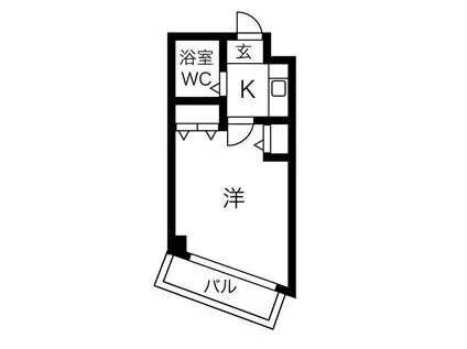 大手ビル(1K/5階)の間取り写真