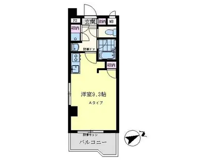 フレア金沢八景(ワンルーム/3階)の間取り写真
