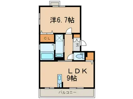 ガーデンハウス鷺沼(1LDK/3階)の間取り写真