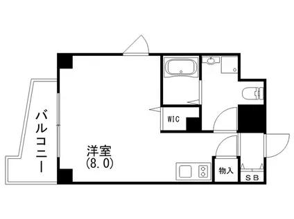 シャロン灘(1K/5階)の間取り写真