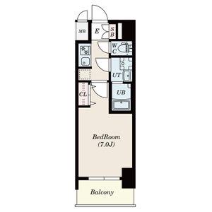 S-RESIDENCE茶屋ヶ坂(1K/4階)の間取り写真