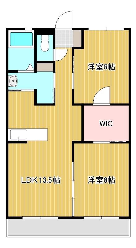 GRANDIR原島(2LDK/3階)の間取り写真