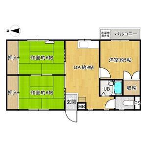 西町ロイヤルマンション(3LDK/1階)の間取り写真