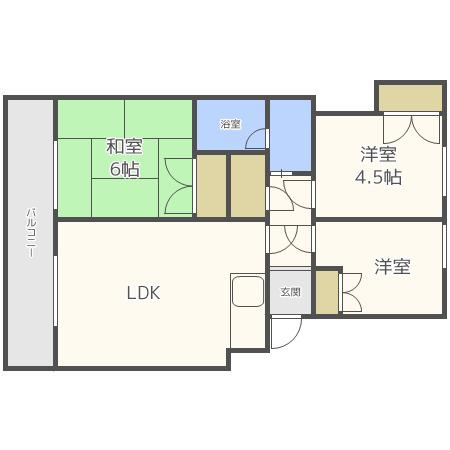 フロム・ザ・25(3LDK/2階)の間取り写真