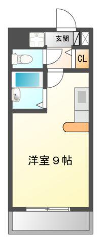 エクセレント上新13(ワンルーム/8階)の間取り写真