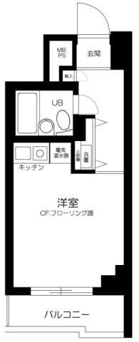 マートルコート駒込(ワンルーム/4階)の間取り写真