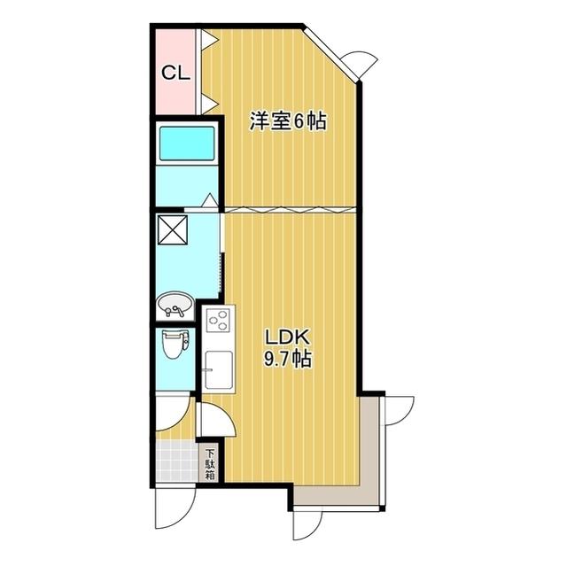 さかいマンションII(1LDK/1階)の間取り写真