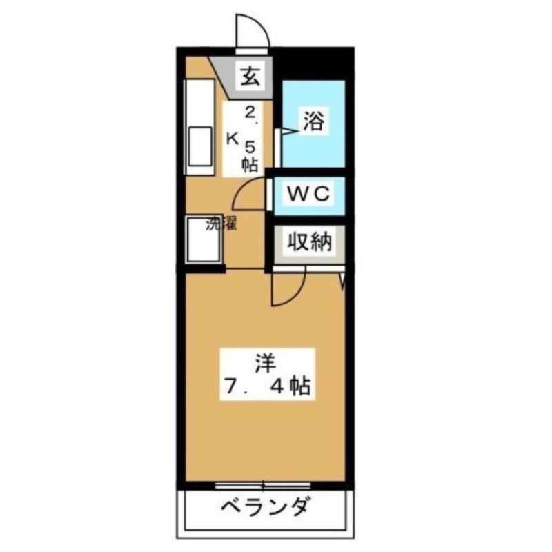 OKANOII(ワンルーム/3階)の間取り写真