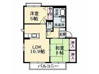 アン・シャーリー II(2LDK/2階)の間取り写真