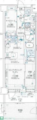 デュオステージ浦和岸町(2LDK/1階)の間取り写真