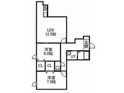 KOYAS(2LDK/3階)の間取り写真