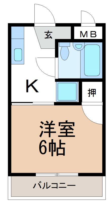 グレース21(1K/3階)の間取り写真