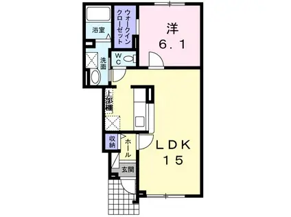 グランボヌール(1LDK/1階)の間取り写真