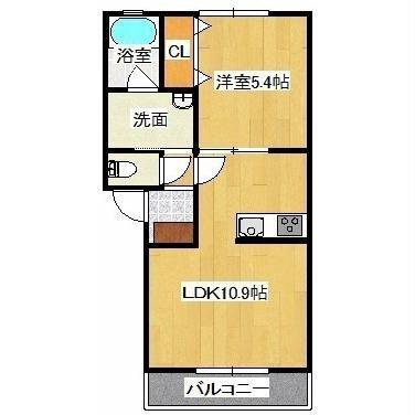 プレンザ(1LDK/1階)の間取り写真