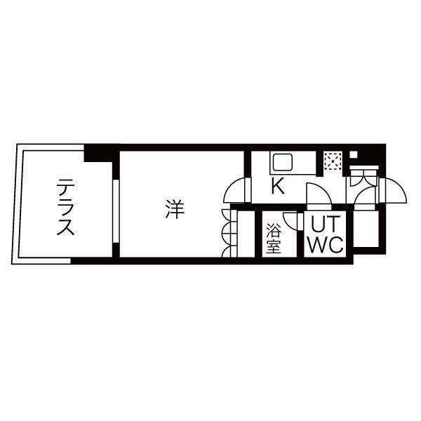 シーズンフラッツ高田馬場リバーサイド(1K/1階)の間取り写真