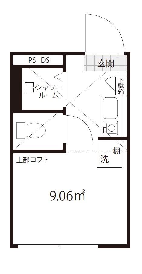 カーサマグノリア(ワンルーム/2階)の間取り写真