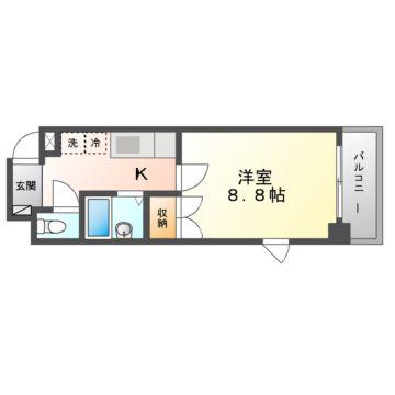 AVERE太子橋(1K/2階)の間取り写真