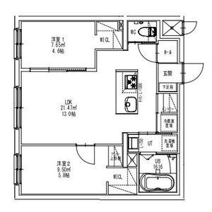 R-FINO 本郷通(2LDK/4階)の間取り写真