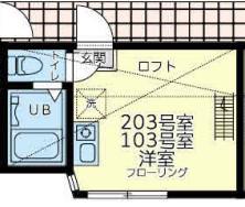 ユナイト黄金町アステカ(ワンルーム/2階)の間取り写真