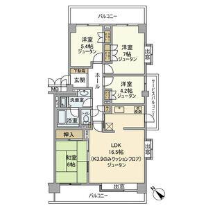 パークハイム浦和(4LDK/3階)の間取り写真