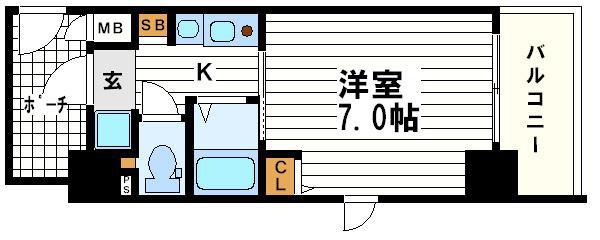 エステムコート心斎橋イーストエリジオン(1K/4階)の間取り写真