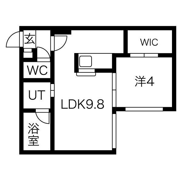 LILACE(1LDK/4階)の間取り写真