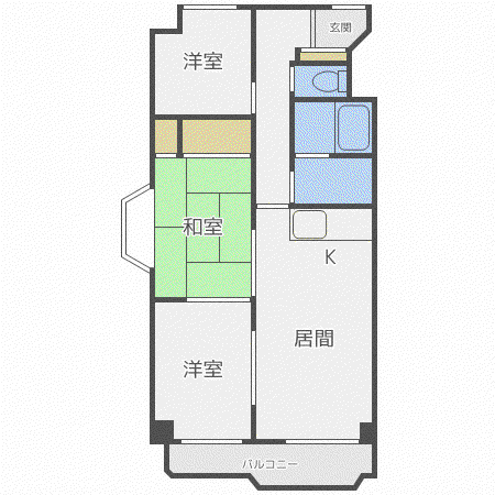αNEXT北27条(3LDK/4階)の間取り写真
