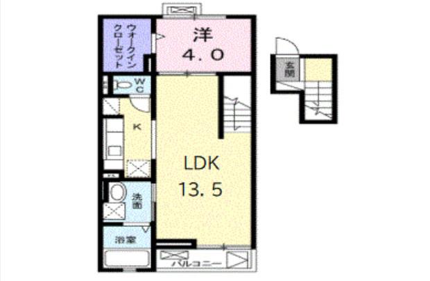 フェア グレイス(1LDK/4階)の間取り写真
