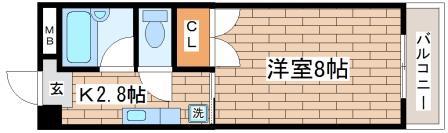 ときわ妙法寺レクラン(1K/1階)の間取り写真