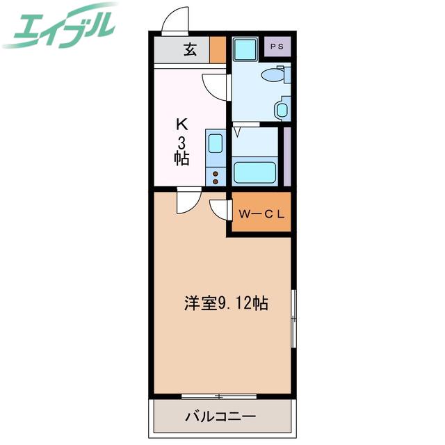 GRAN DUKE四日市(1K/4階)の間取り写真