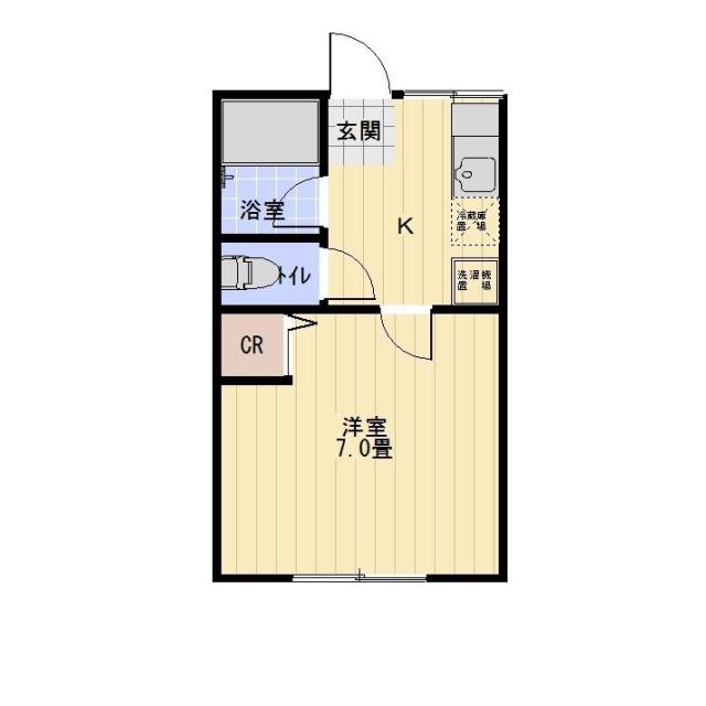 シテイハイム エクセル(1K/1階)の間取り写真