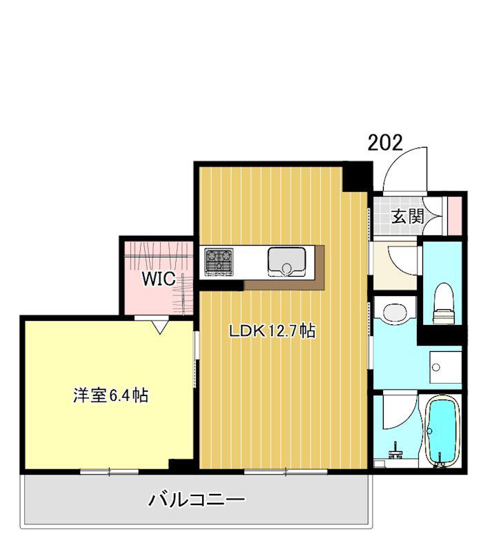 アルエットII(1LDK/2階)の間取り写真