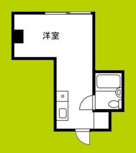 菅栄町マンションレディース(ワンルーム/1階)の間取り写真
