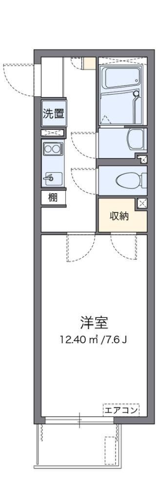 レオネクスト貞和(1K/1階)の間取り写真