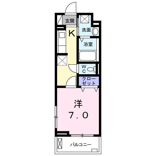 DIEU LAC(1K/2階)の間取り写真