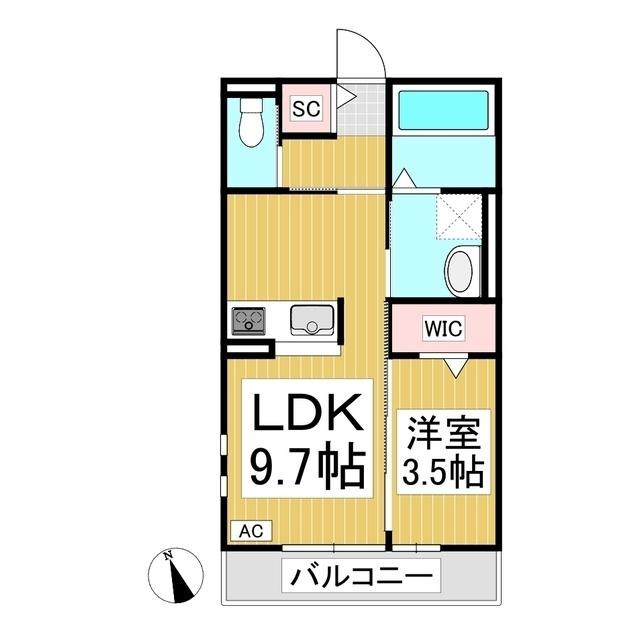 けやきの杜(1LDK/3階)の間取り写真