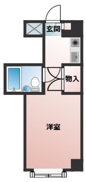 日吉パ-ルハイツ(ワンルーム/3階)の間取り写真