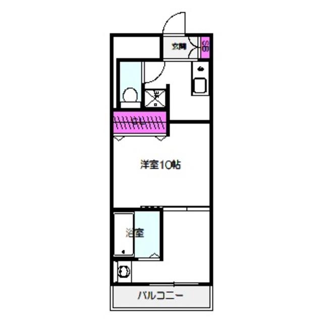 ヒルズR&A 諏訪(1K/6階)の間取り写真